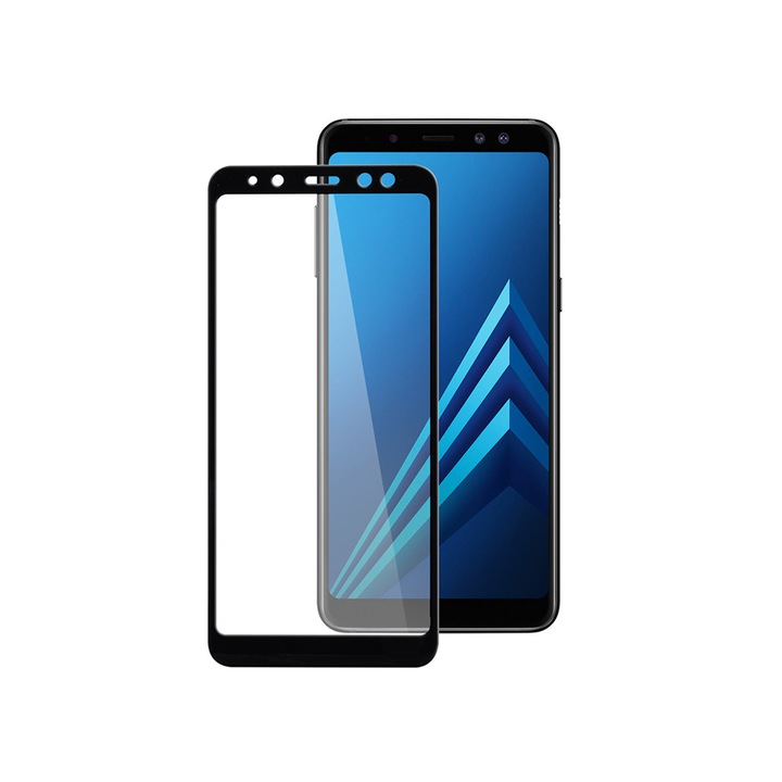 Стъклен Протектор 5D Full за Samsung Galaxy A8 2018 A530, Черен