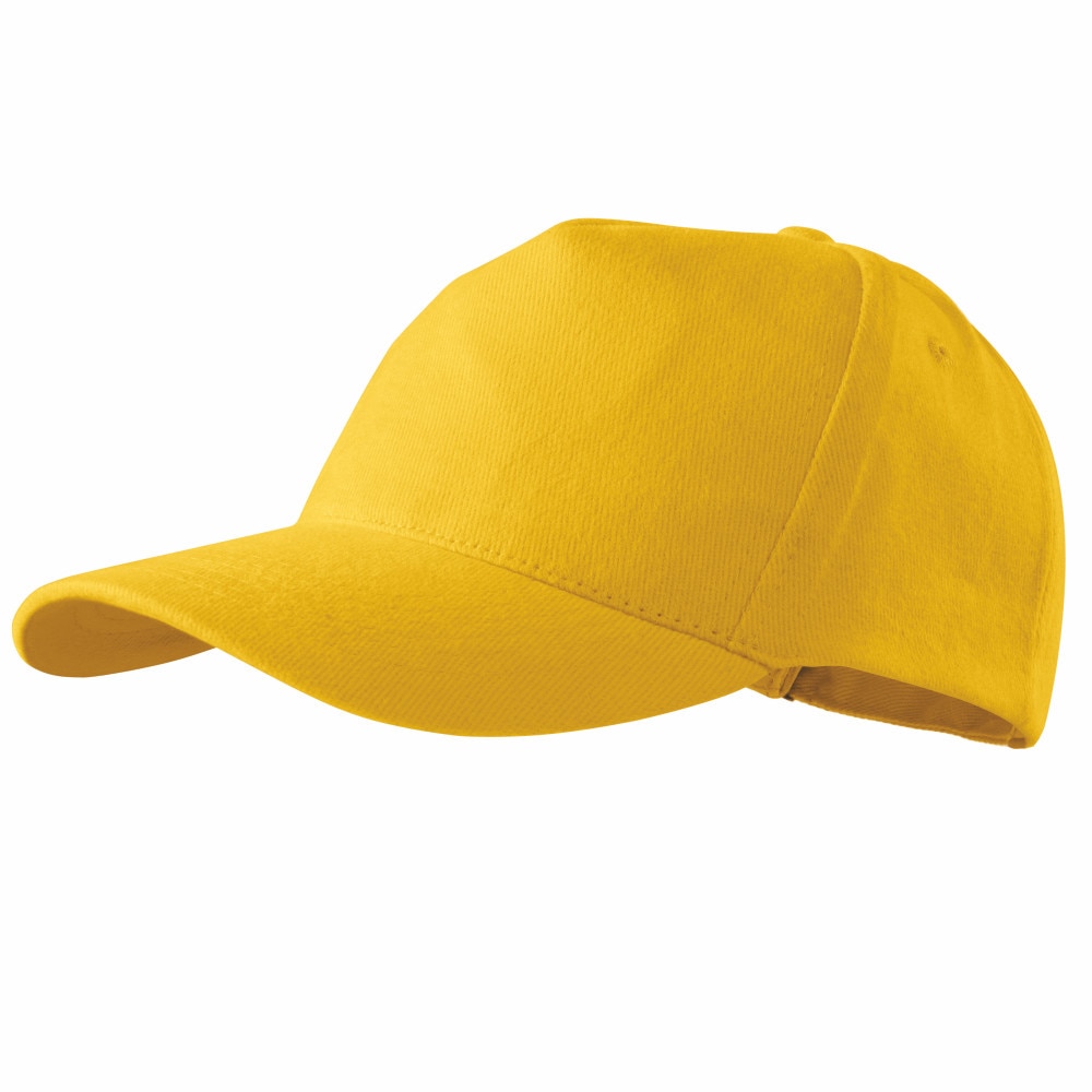 Sapca pentru adulti 5P, 100% Bumbac, Galben