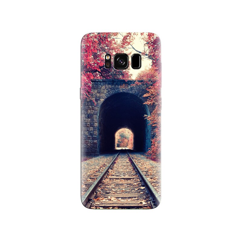 Husa Samsung S8 Plus Autumn Train Tunnel Red Leaves