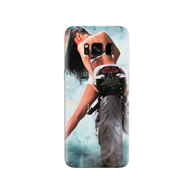 Husa Samsung S8 Plus Backless Hot Girl Riding Bike Cool