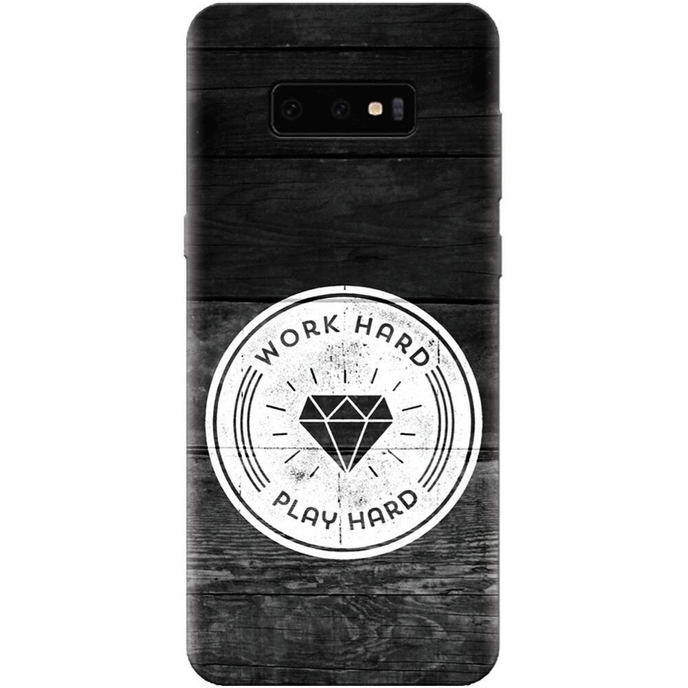 Husa silicon pentru Samsung Galaxy S10 Lite, Work Hard Play Hard