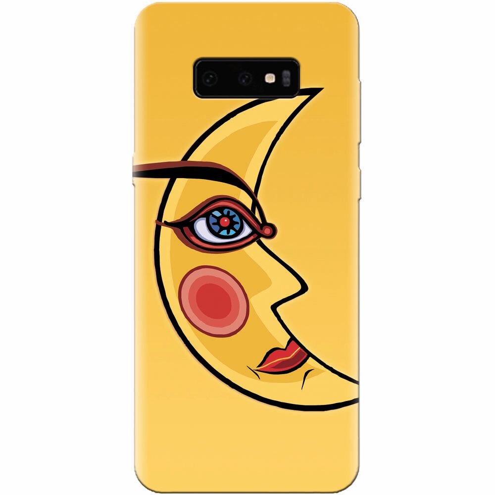 Husa silicon pentru Samsung Galaxy S10 Lite, Yellow Moon