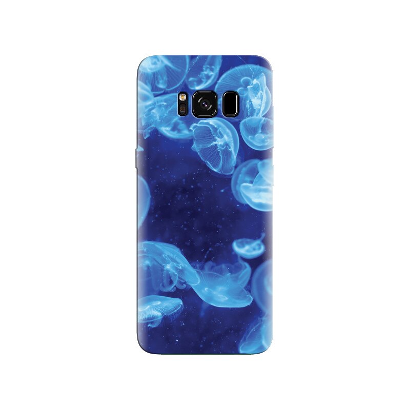 Husa Samsung S8 Blue Jellyfish Bioluminescence