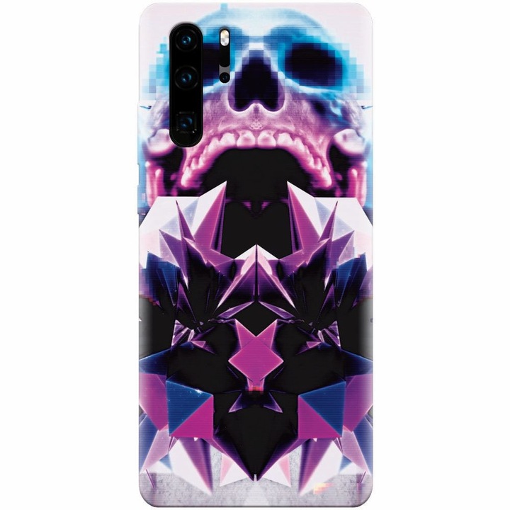 Силиконов калъф за Huawei P30 Pro, Abstract Framed Skull