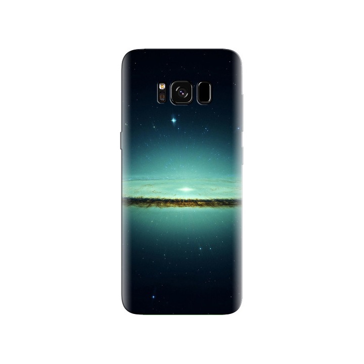 Силиконов калъф, съвместим с Samsung Galaxy S8 Plus - модел Blue Galaxy Stars