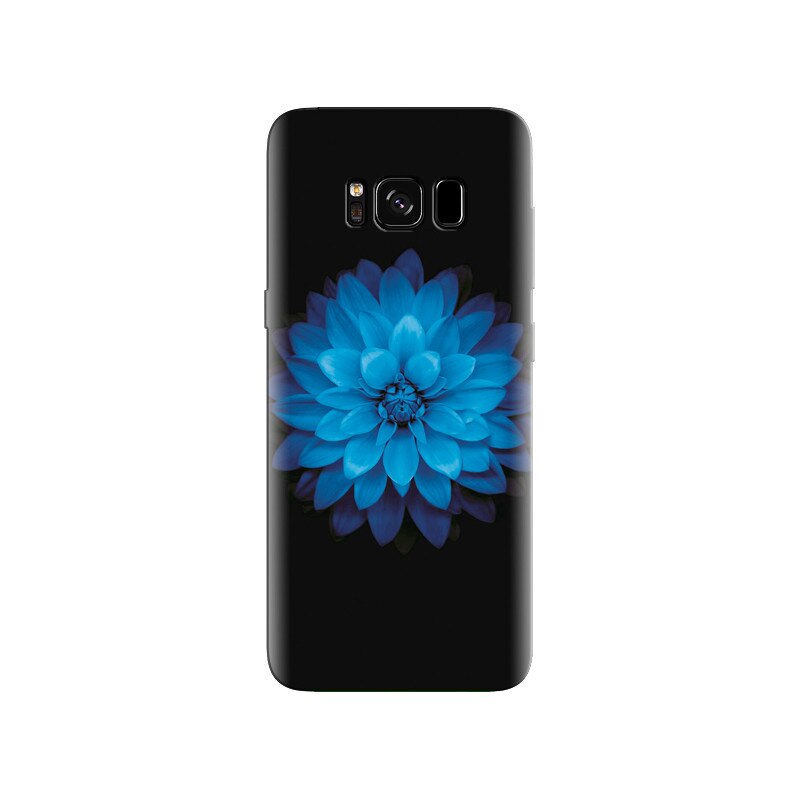 Husa Samsung S8 Plus Blue Lotus Flower Black Backgrounds
