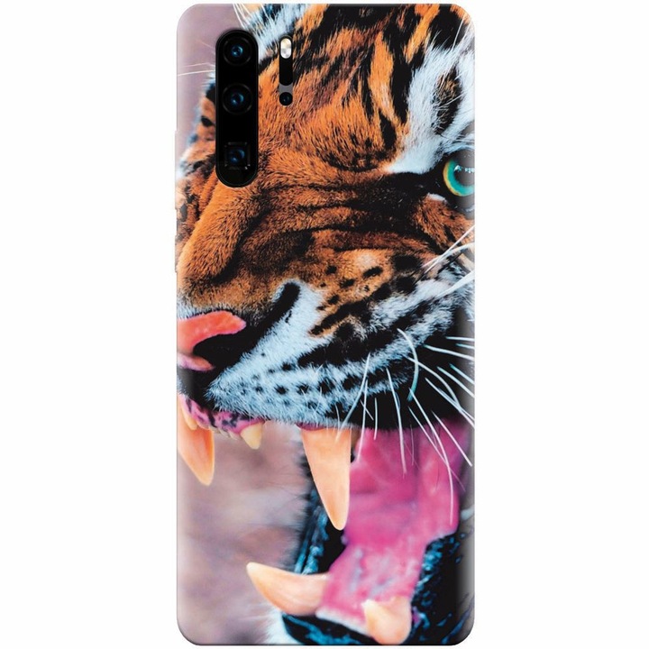 Силиконов калъф за Huawei P30 Pro, Angry Tiger Teeth Fresh