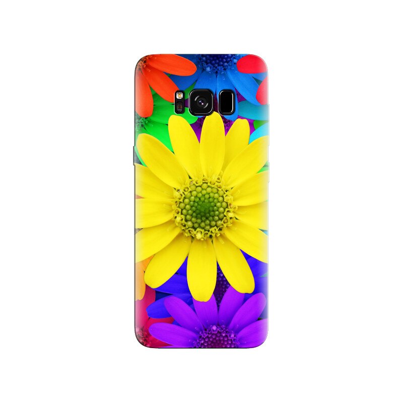 Husa Samsung S8 Plus Colorful Daisy Flowers Spring Red Yellow Blue Purple