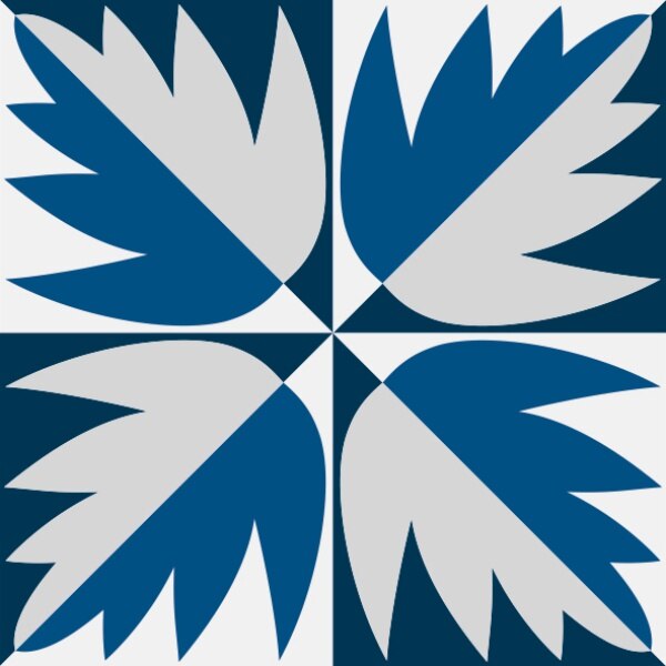 Set stickere autocolante faianta decorativa 20cm x 20cm model decorativ nuante de albastru 2