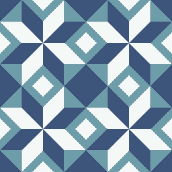 Set stickere autocolante faianta decorativa 20cm x 20cm model decorativ nuante de albastru