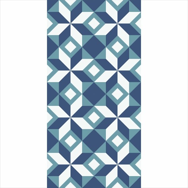 Set stickere autocolante faianta decorativa 20cm x 40cm model decorativ nuante de albastru