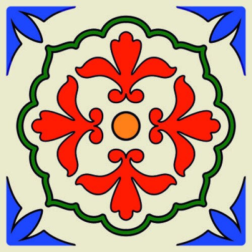 Set stickere autocolante faianta decorativa 20cm x 20cm, model deco multicolor 3