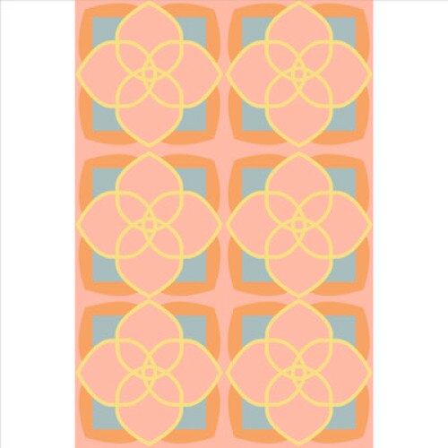 Set stickere autocolante faianta decorativa 20cm x 30cm model decorativ portocaliu 1