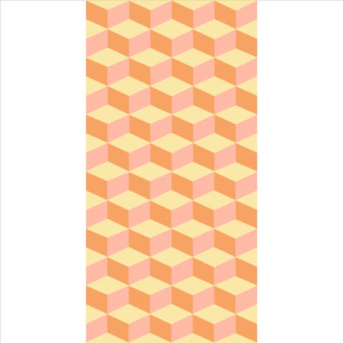 Set stickere autocolante faianta decorativa 20cm x 40cm, model decorativ portocaliu 2