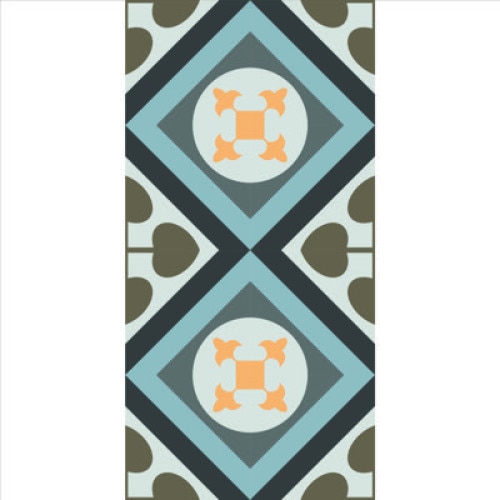 Set stickere autocolante faianta decorativa 20cm x 40cm model decorativ multicolor