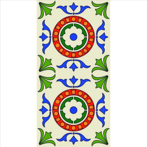 Set stickere autocolante faianta decorativa 20cm x 40cm, model deco multicolor 5