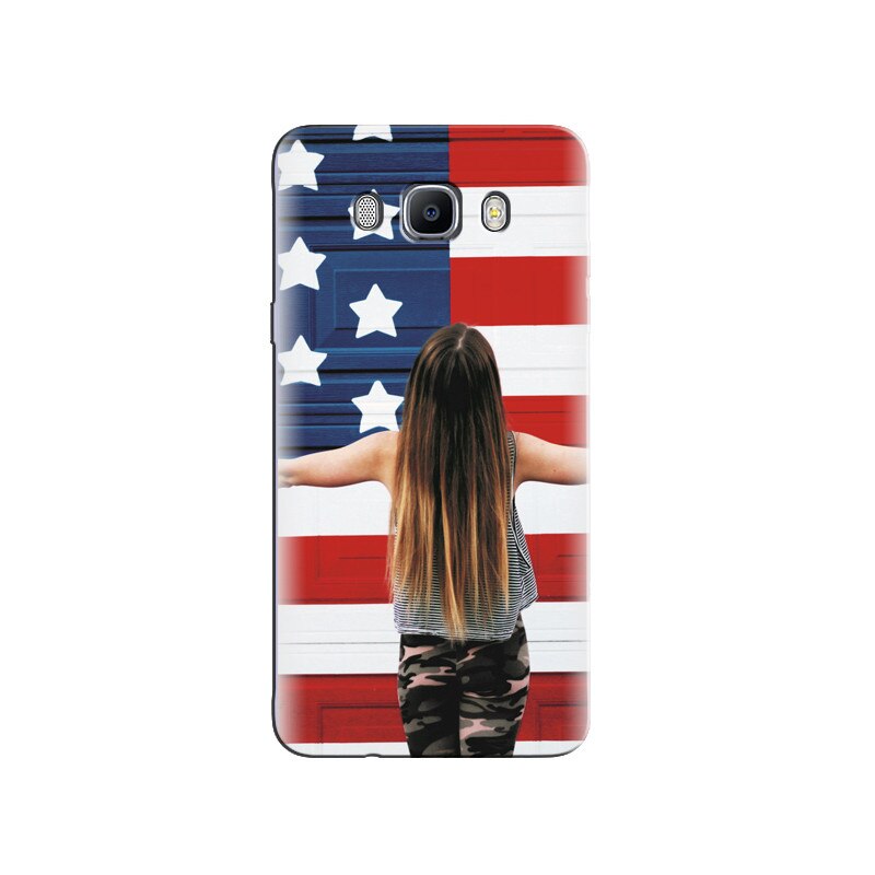 Husa Samsung J5 2016 American Girl In Front Usa Flag