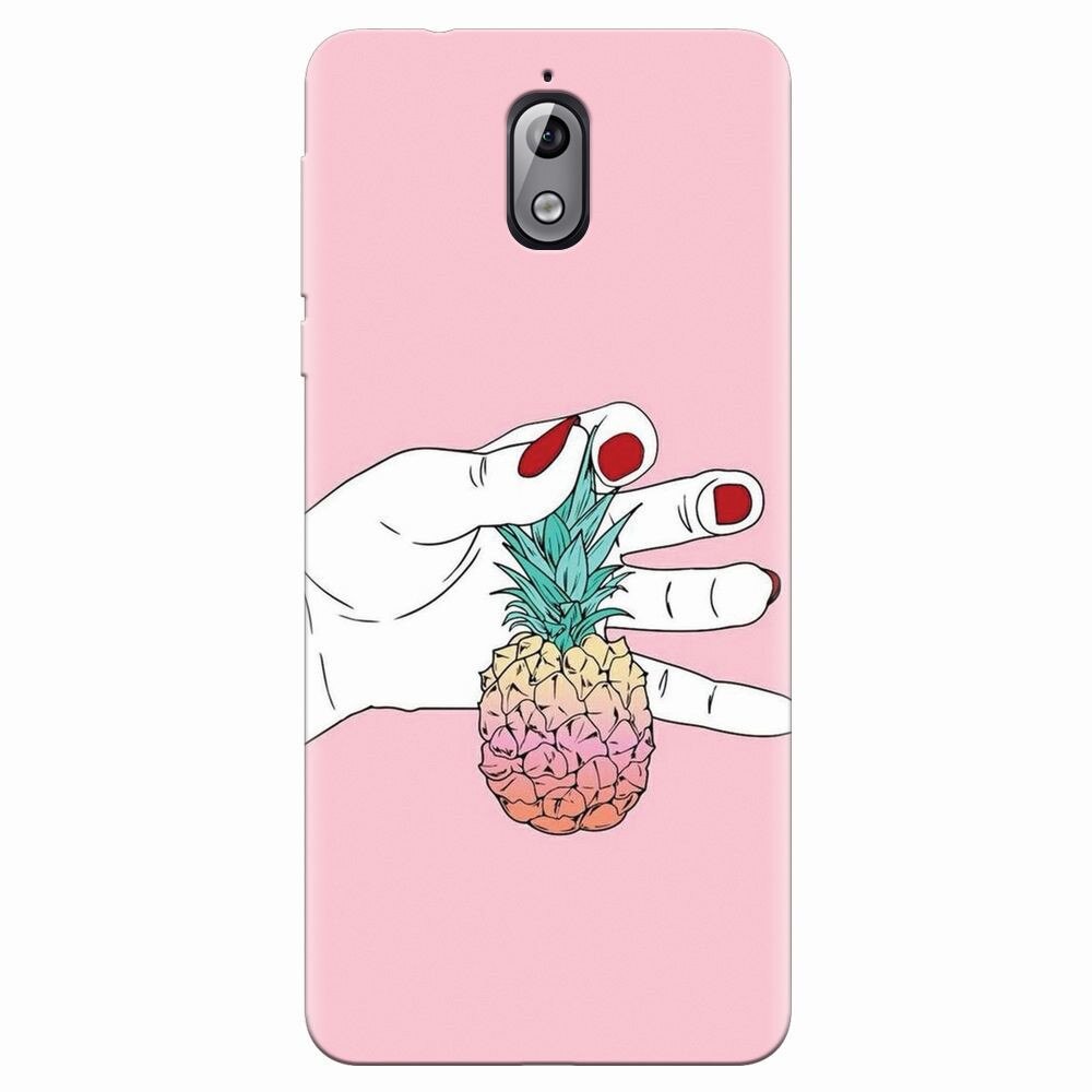 Husa silicon pentru Nokia 3.1, Rainbow Pinepple