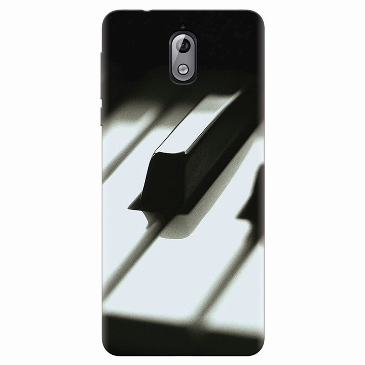 Силиконов кейс за Nokia 3.1, Piano Key Close Up Macro