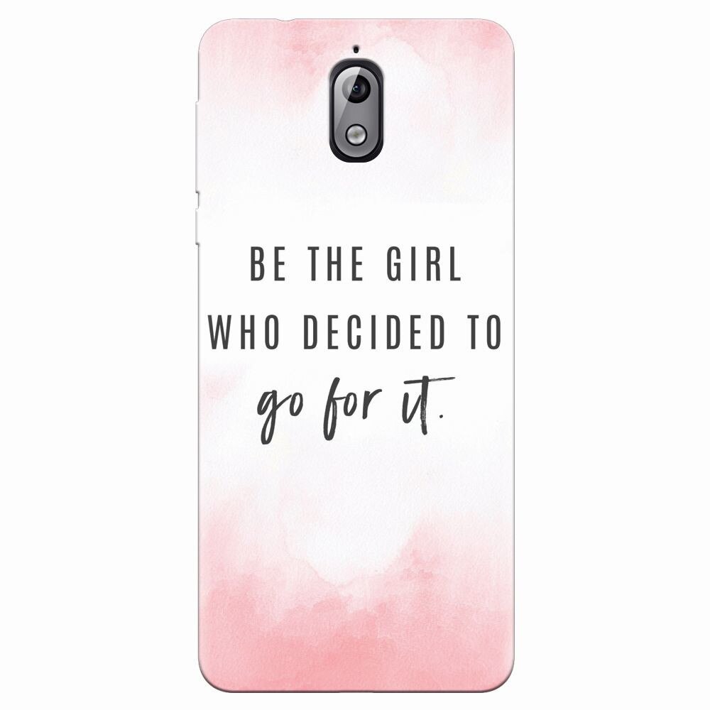 Husa silicon pentru Nokia 3.1, Quotes Pink