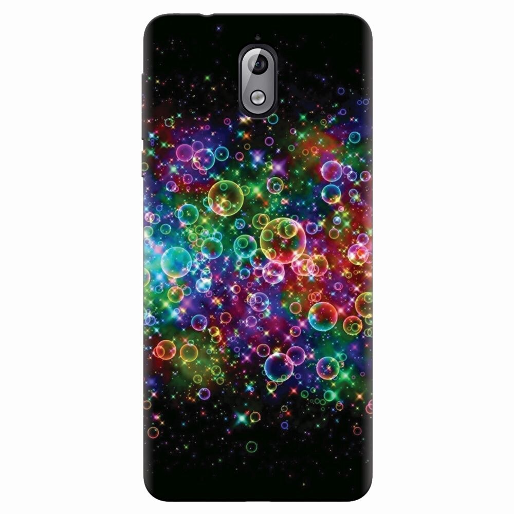 Husa silicon pentru Nokia 3.1, Rainbow Colored Soap Bubbles