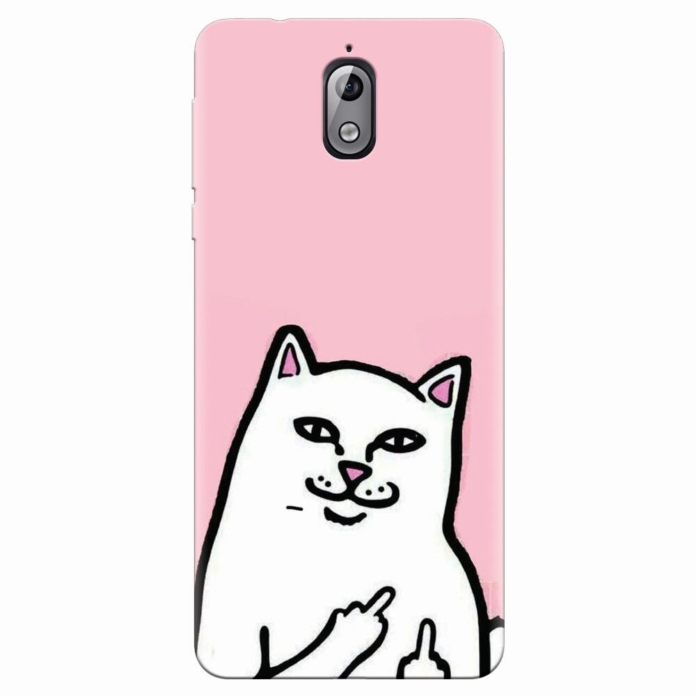 Husa silicon pentru Nokia 3.1, White Cat