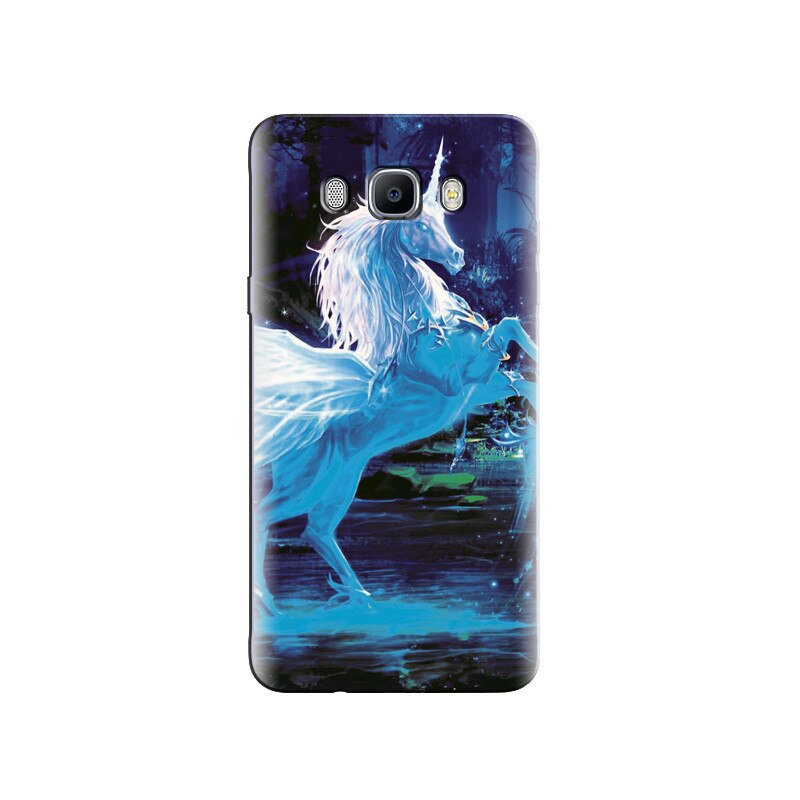 Husa Samsung J5 2016 Blue Horse With Wings And Horn Fantasy