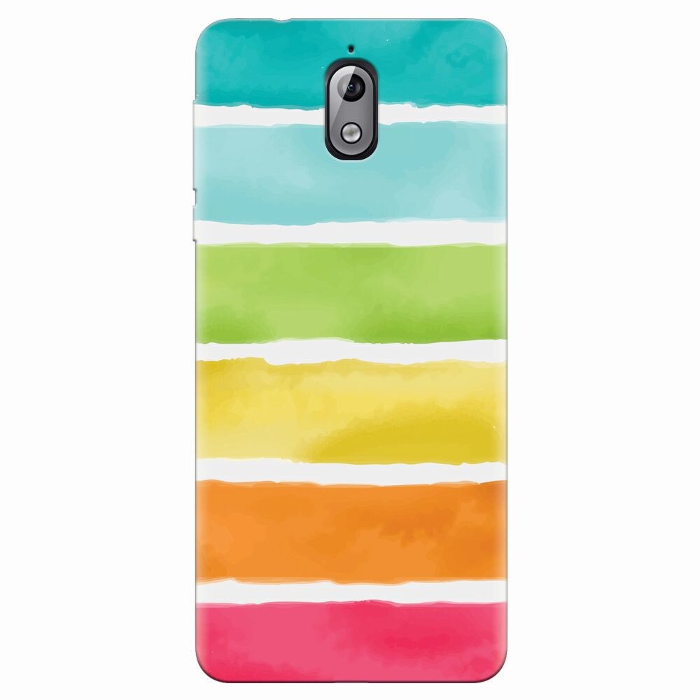 Husa silicon pentru Nokia 3.1, Watercolors