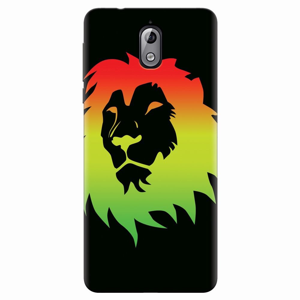 Husa silicon pentru Nokia 3.1, Rasta Color Lion