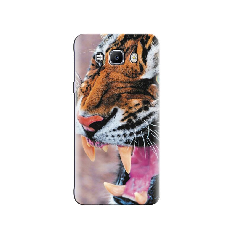 Husa Samsung J5 2016 Angry Tiger Teeth Fresh Background