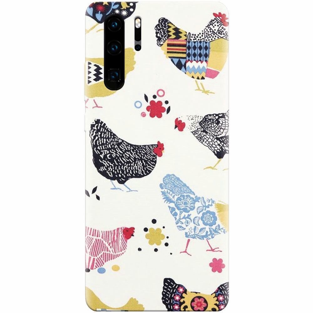 Husa silicon pentru Huawei P30 Pro, Chickens