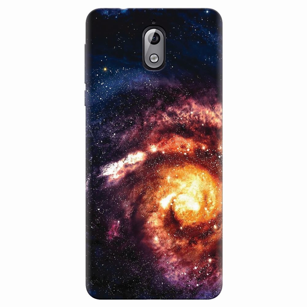 Husa silicon pentru Nokia 3.1, Spiral Galaxy Illustration