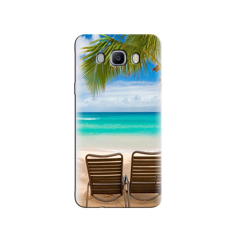 Husa Samsung J5 2016 Beach Chairs Palm Tree Seaside
