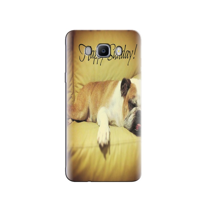 Husa din silicon compatibila cu Samsung Galaxy J5 2016 - model Dog Sleeping On Sofa At Sunday