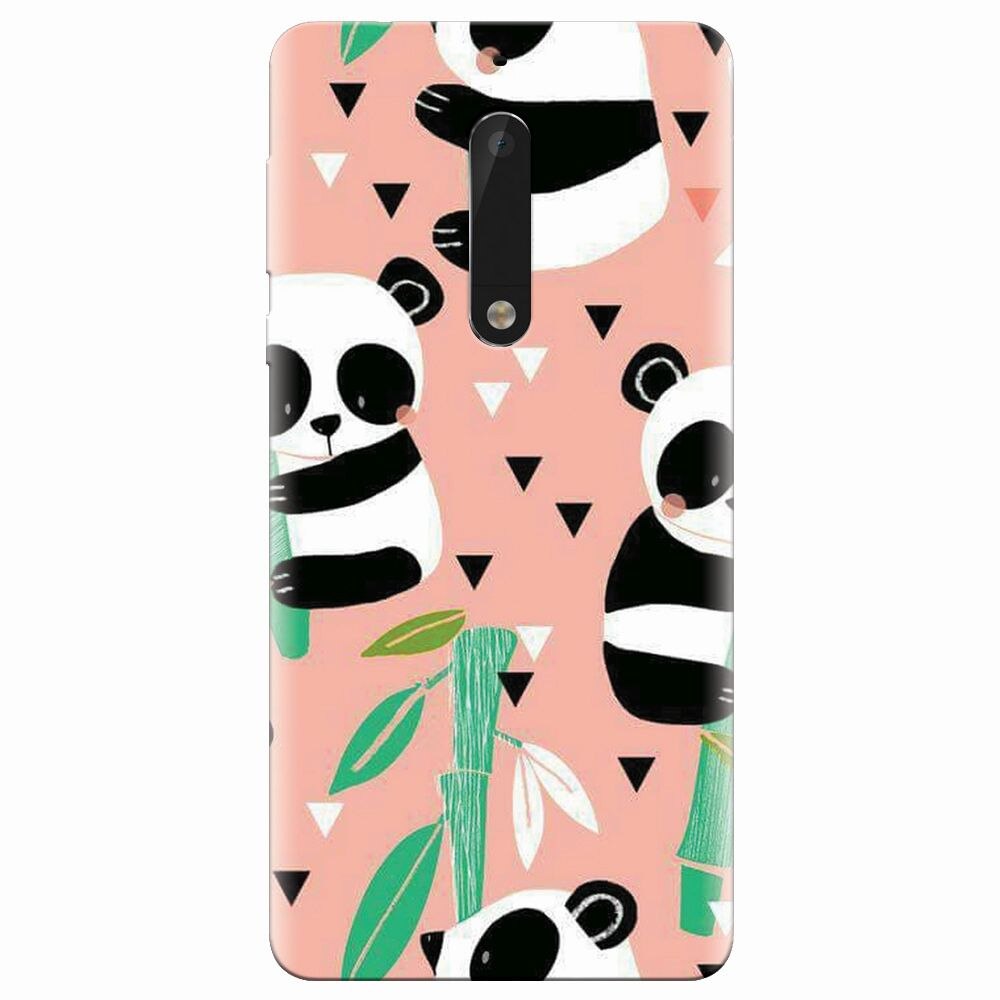 Husa silicon pentru Nokia 5, Baby Panda 001