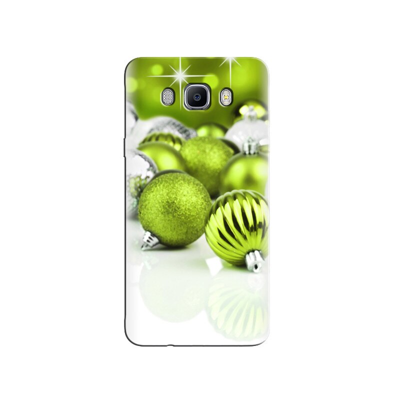 Husa Samsung J5 2016 Green Christmas Balls Decorations