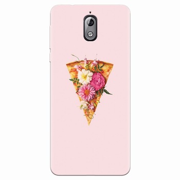 Husa silicon pentru Nokia 3.1, Flower Pizza Husa silicon pentru Nokia 3.1, Flower Pizza