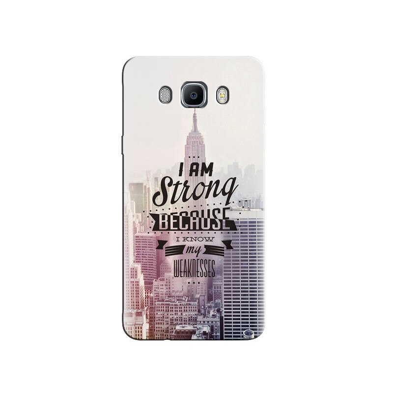 Husa Samsung J3 I Am Strong Because I Know My Weaknesses