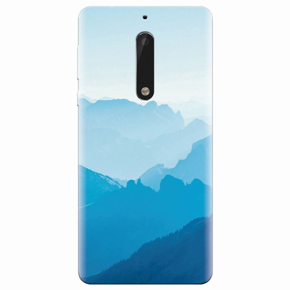 Husa silicon pentru Nokia 5, Blue Mountain Crests