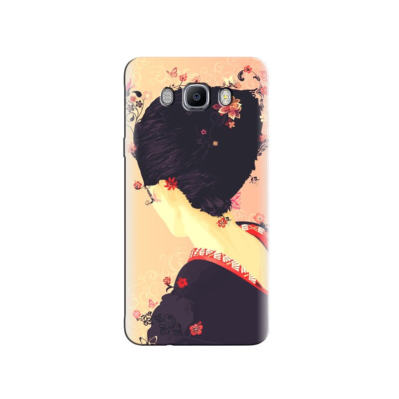 Husa Samsung J5 2016 Japanese Geisha Illustration Cherry Blossom