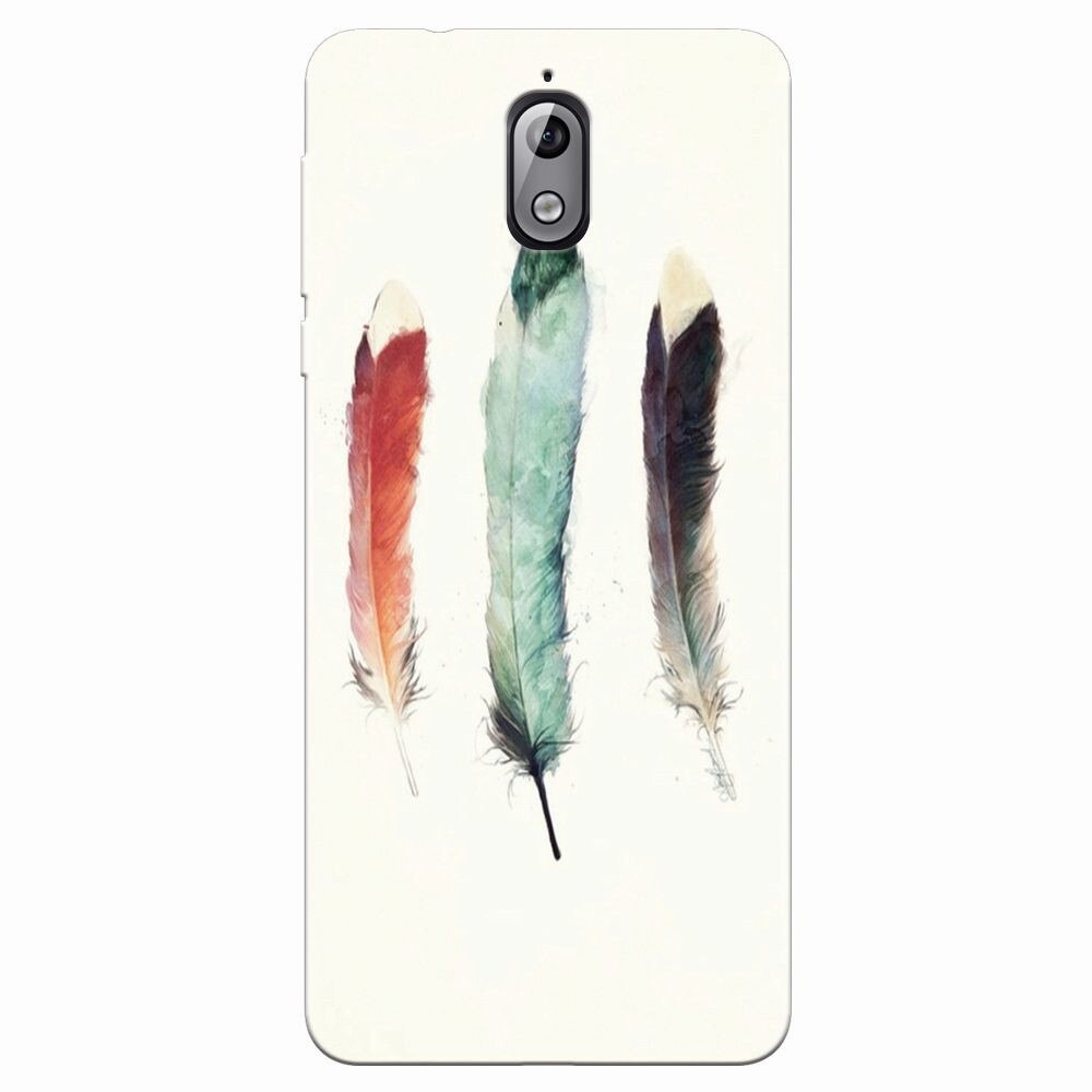 Husa silicon pentru Nokia 3.1, Three Feathers