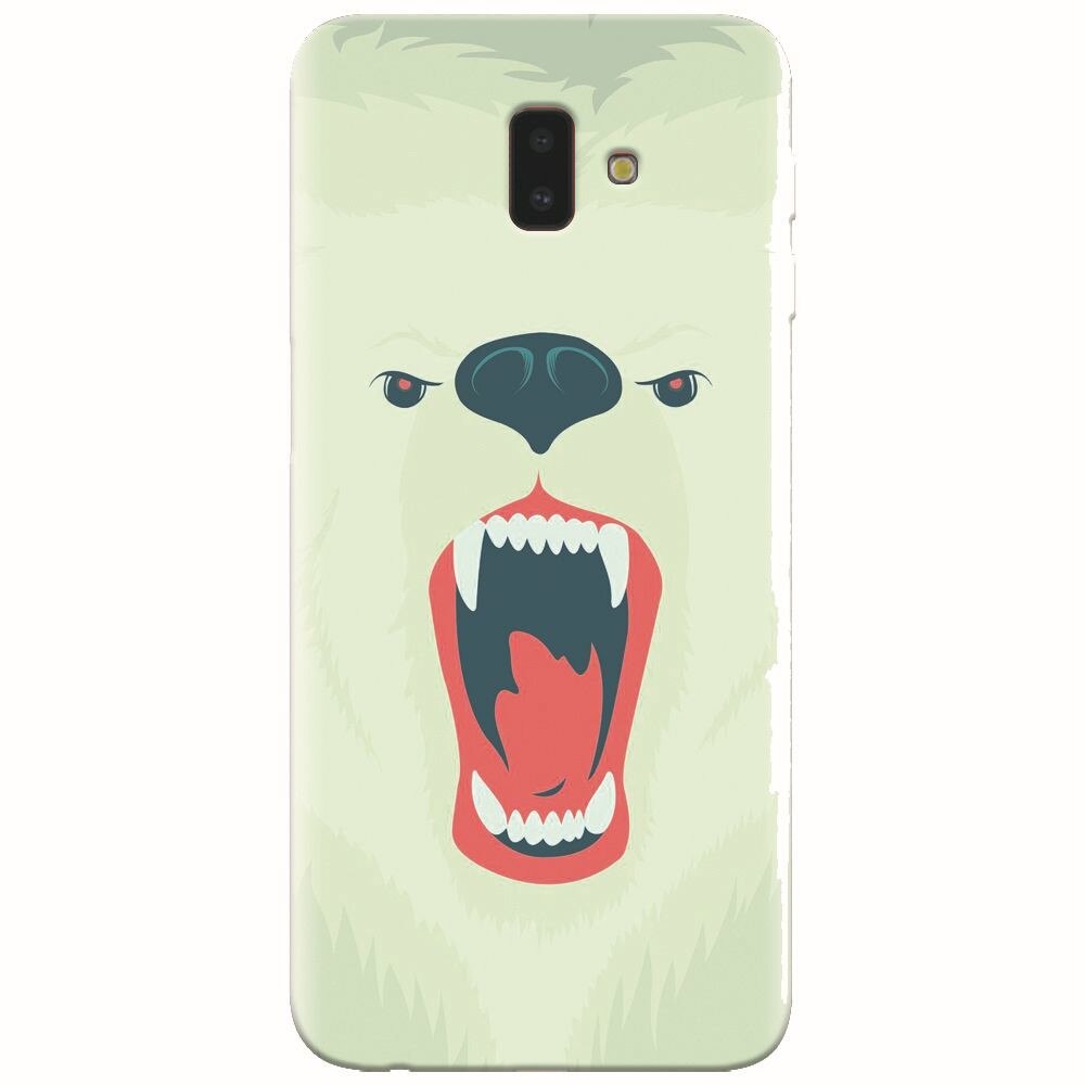 Husa silicon pentru Samsung Galaxy J6 Plus, Fierce Polar Bear Winter