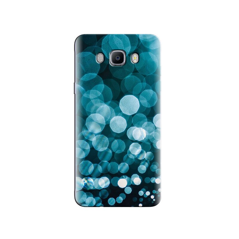 Husa Samsung J5 2016 Blue Hexagon Halos Bokeh