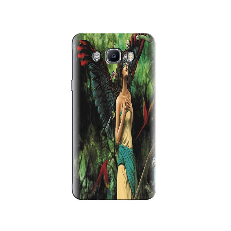 Husa Samsung J5 2016 Beautiful Angel Playing With Snake And Parrots