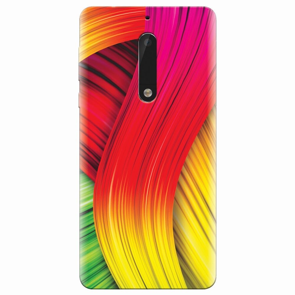Husa silicon pentru Nokia 5, Colorful Abstract