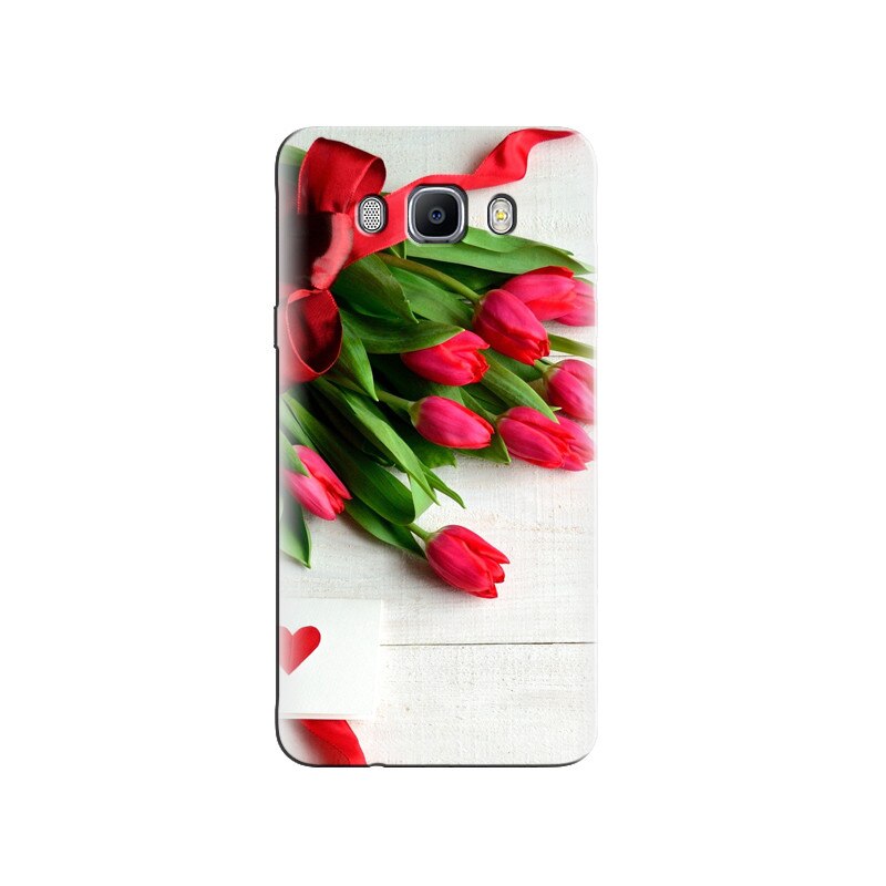 Husa Samsung J5 2016 Tulips On Wooden Background