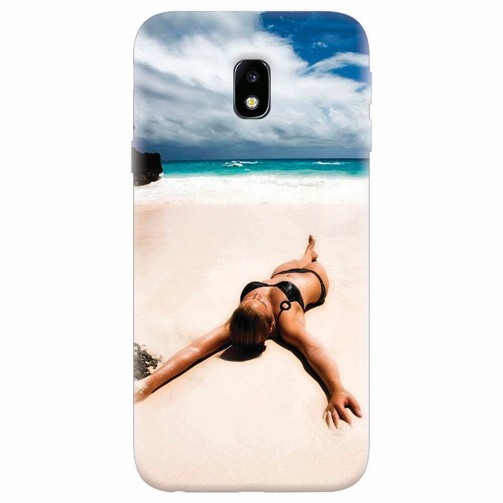 Husa silicon pentru Samsung Galaxy J7 Pro 2017, Beach Lounging