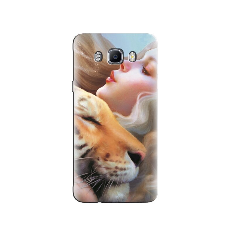 Husa Samsung J3 Lovely Art Of Girl And Tiger