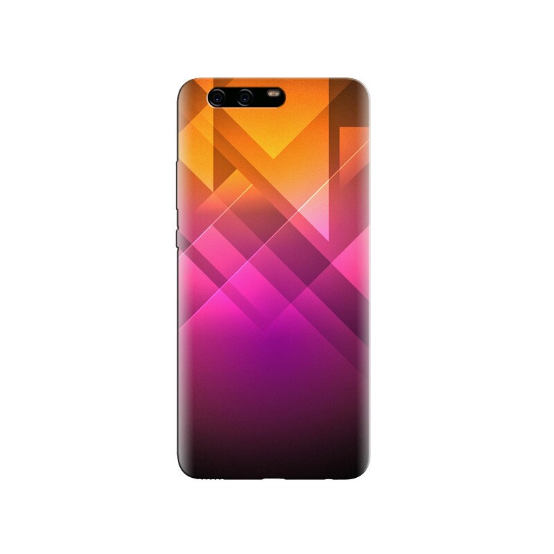 Husa Huawei P10 PLUS Abstract Pink Orange Triangles