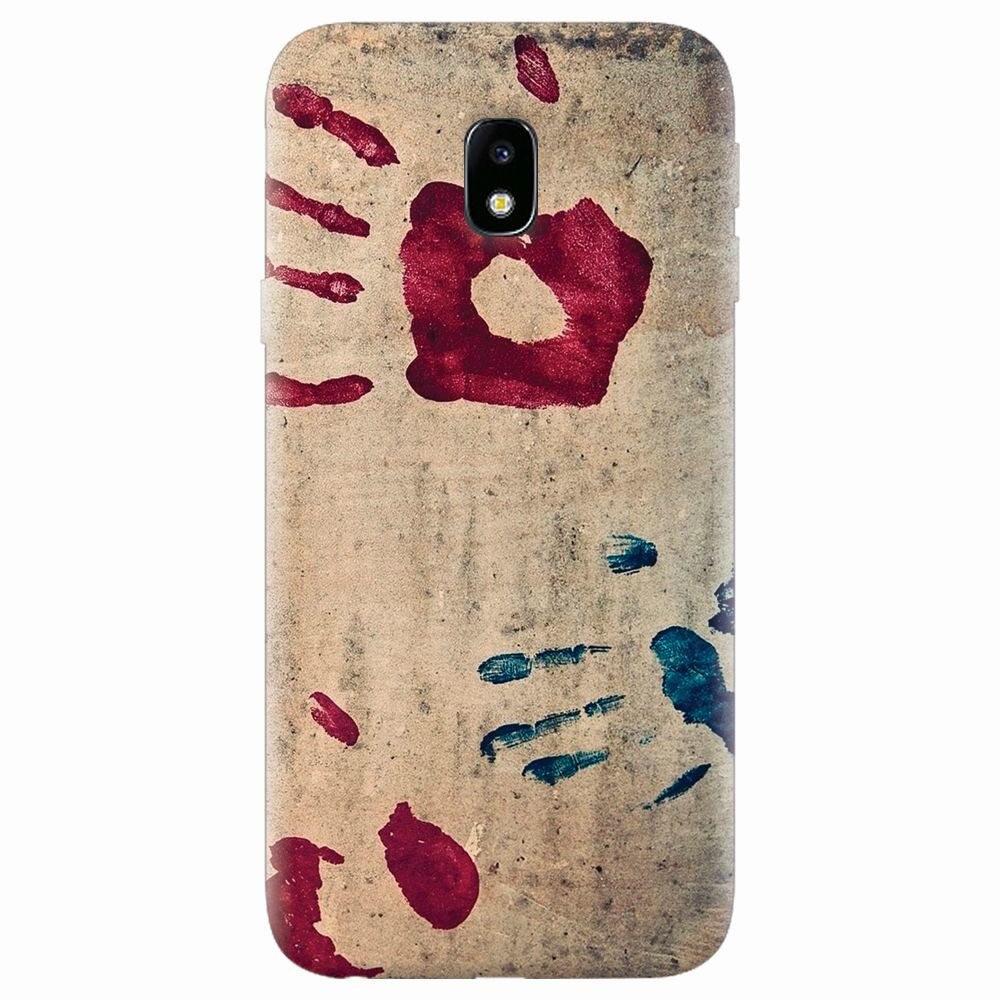 Husa silicon pentru Samsung Galaxy J7 2017, Handprints